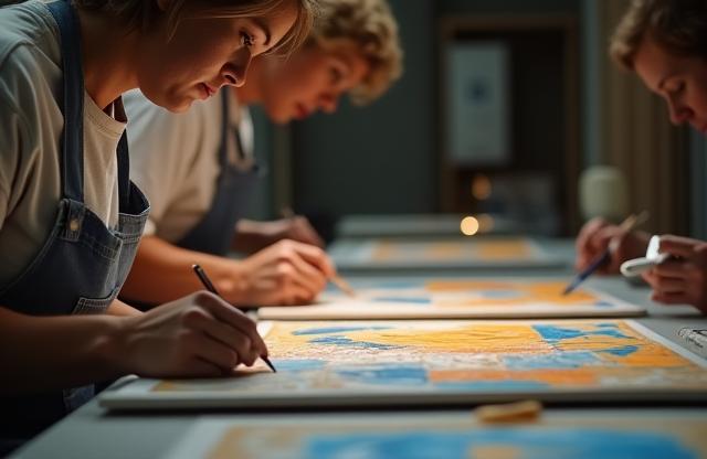 LustreCanvas artisans at work in the studio