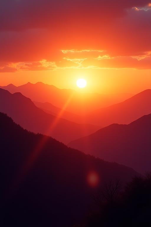 Graceful diamond painting showing a sunset vista
