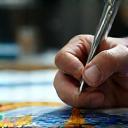 Hand making diamond painting
