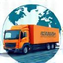 Worldwide delivery truck with packages