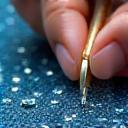 Artisan placing diamond beads